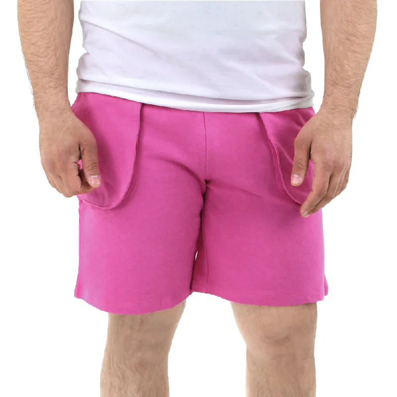 Men's 2 Pockets Cotton Short,Fuchsia