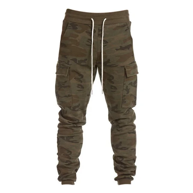 Camo Men's Pants Cargo Trousers Tactical Sweatpants Men Joggers Gyms Harem Pants Workout Slim Fitness Pockets Hombre Pantalon