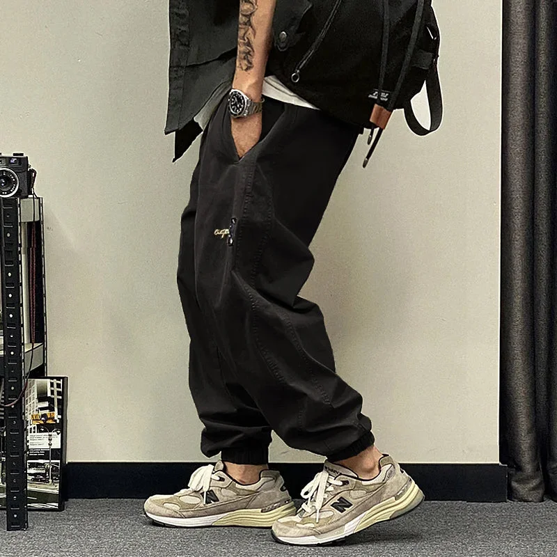 Japanese Streetwear Cargo Pants Casual Joggers Baggy Trousers