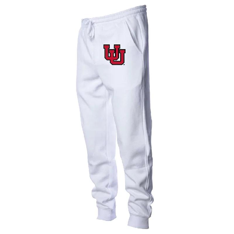 Men's Midweight Fleece White Joggers