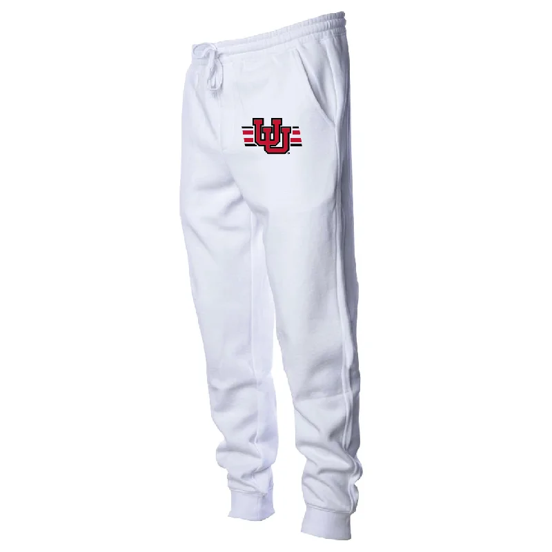 Men's Midweight Fleece White Joggers