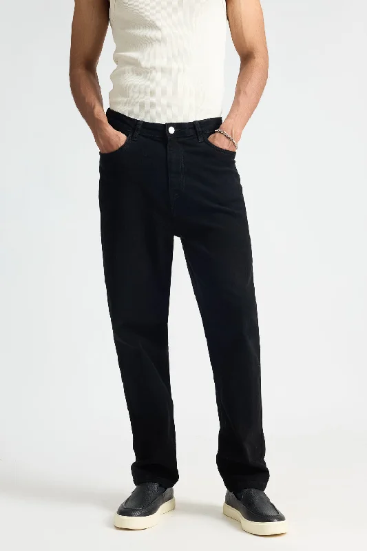 Sleek Black Mens Jeans