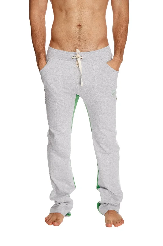 Ultra Flex Yoga Track & Yoga Sweat Pant (GREY w/White & Green)