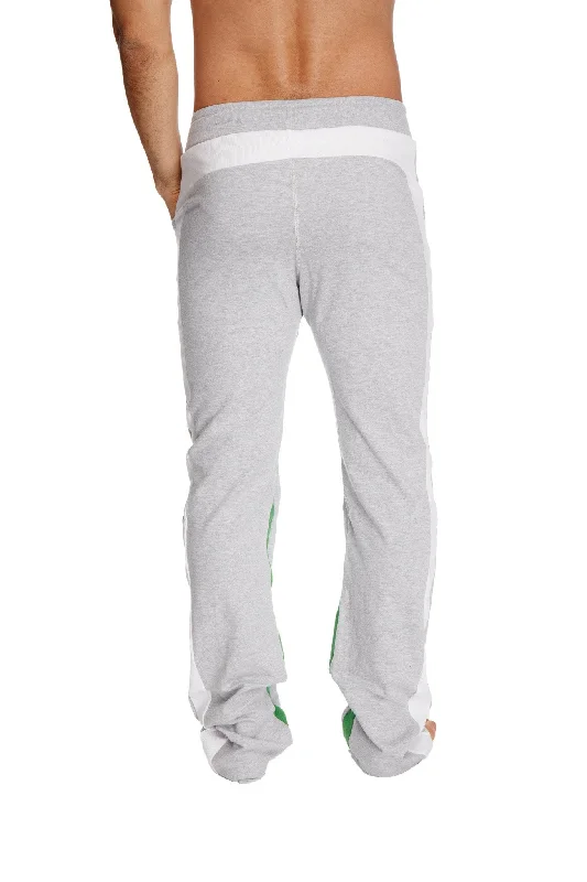 Ultra Flex Yoga Track & Yoga Sweat Pant (GREY w/White & Green)