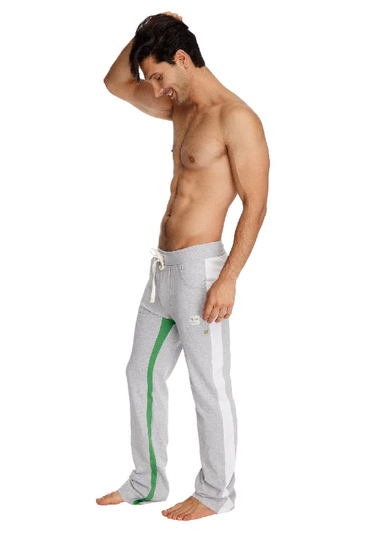 Ultra Flex Yoga Track & Yoga Sweat Pant (GREY w/White & Green)