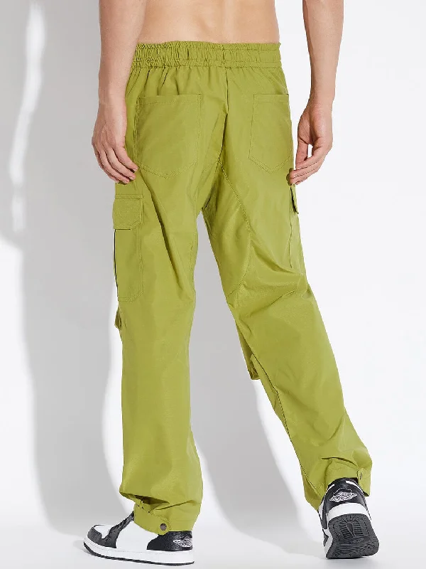 Light Green Cargo Parachute Trackpants