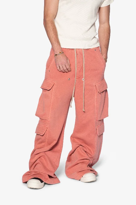 Rave Double Cargo Sweatpants - Rust