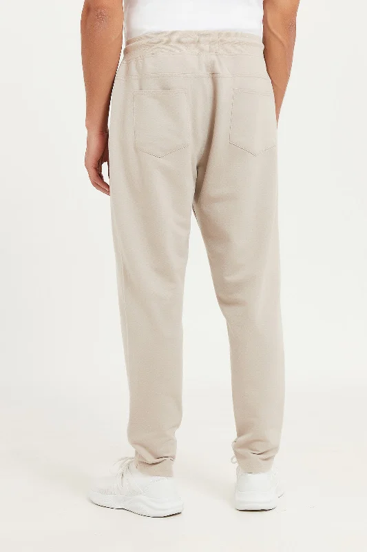 Men Beige 5 Pocket Track Pant