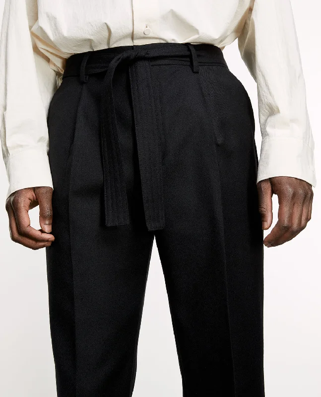 Black Pants With Removable Belt