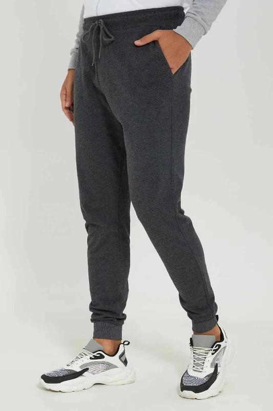 Men Charcoal Plain Jogger