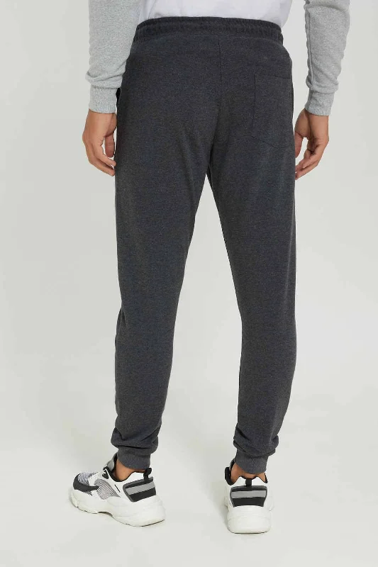 Men Charcoal Plain Jogger