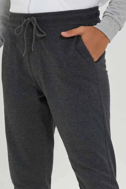 Men Charcoal Plain Jogger