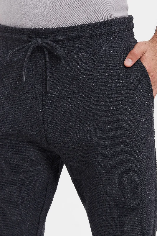 Men Charcoal Ottoman Jog Pants