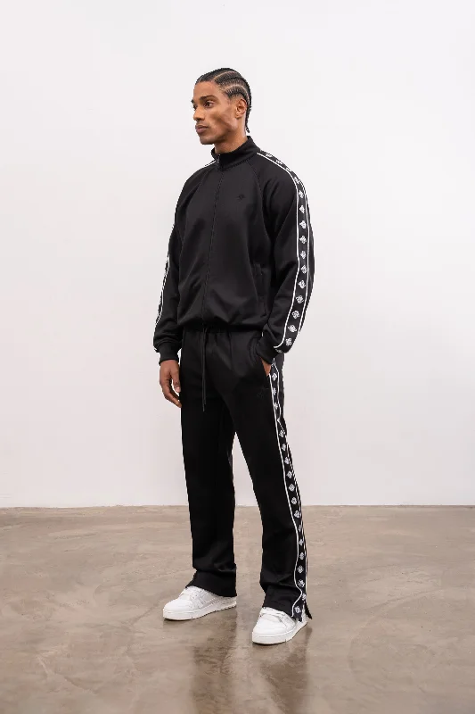 EMBLEM TRACK JOGGERS - BLACK