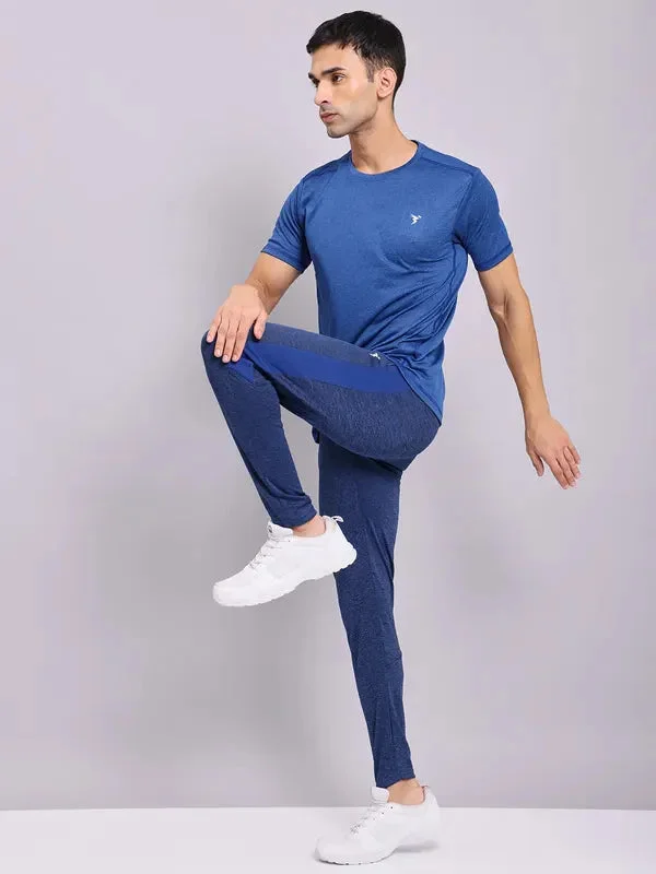 Men Melange Slim Fit Trackpants with TECHNO DRY