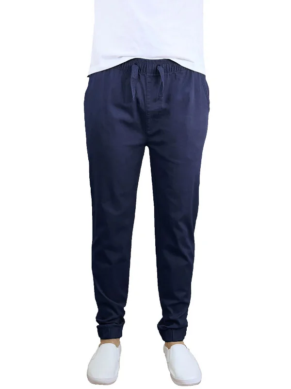 Mens Drawstring Hem Cotton Jogger Pants