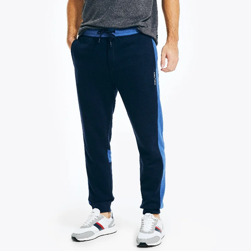 Nautica Mens Sustainably Crafted Side-Stripe Colorblock Jogger