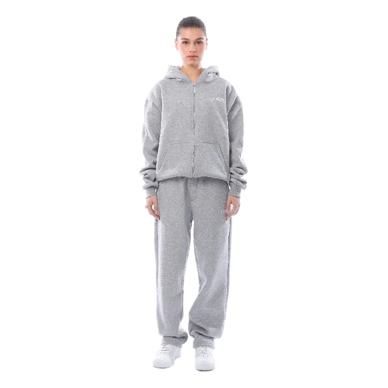 OPEN LEG JOGGER MELANGE GREY