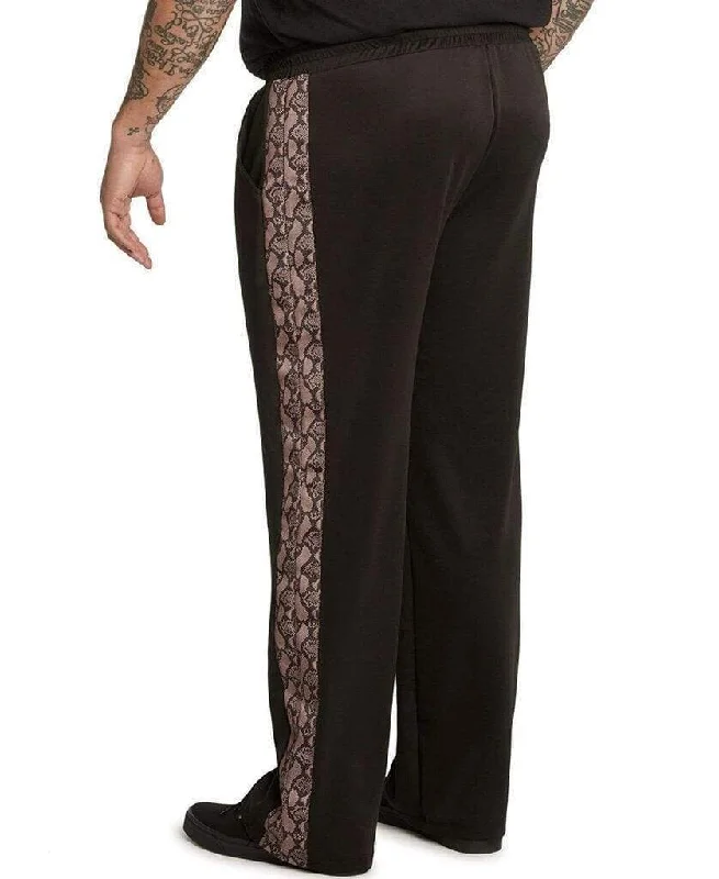 Tech Knit Track Pants with Snake Print Stripe