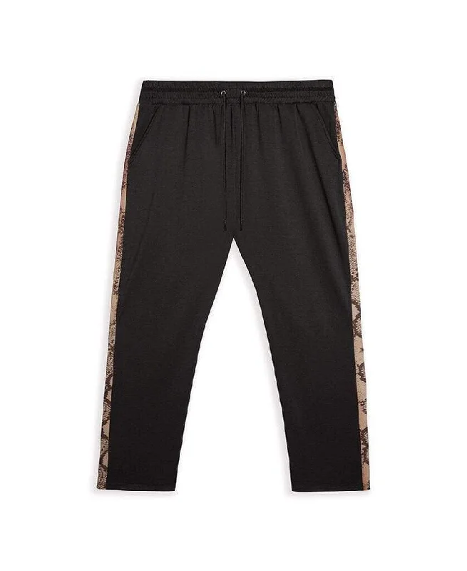 Tech Knit Track Pants with Snake Print Stripe