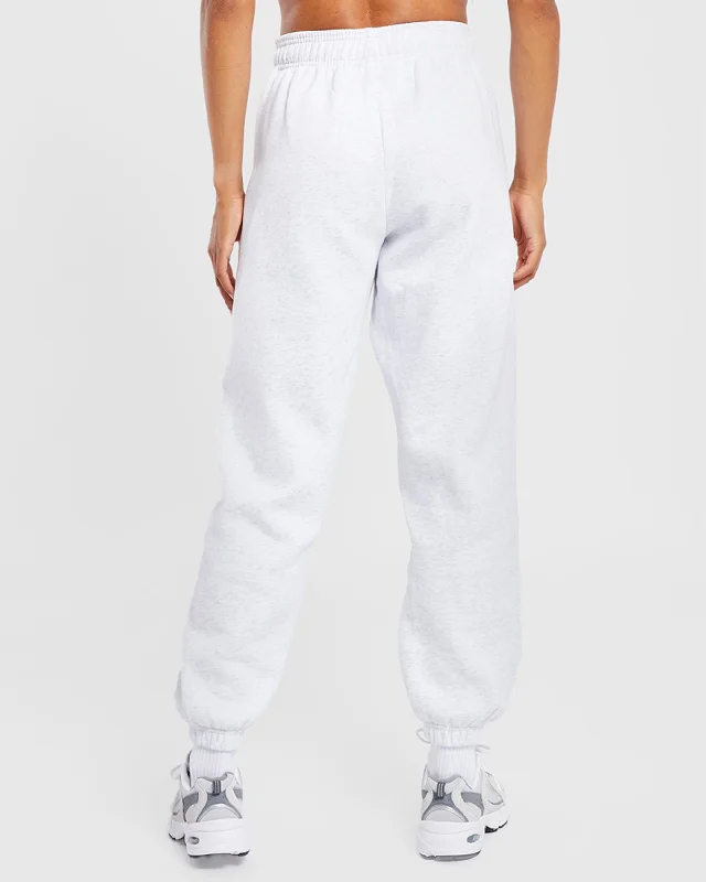 Varsity Oversized Joggers - Heather Grey