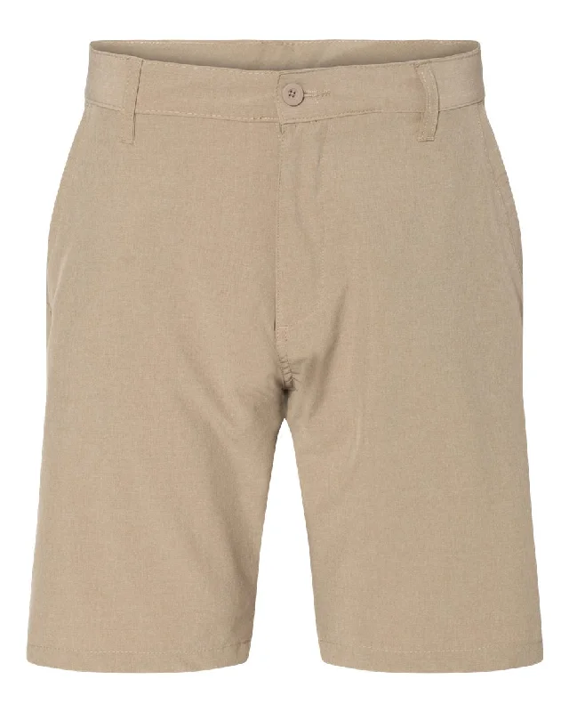 Burnside Hybrid Stretch Shorts, 40, Khaki Heather