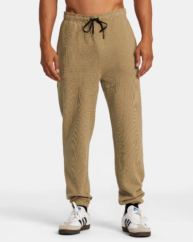 C-Able Waffle Knit Joggers - Dark Khaki