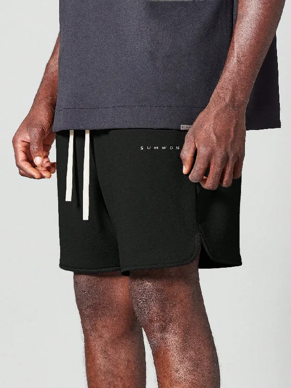 Curved Hem Mesh Short