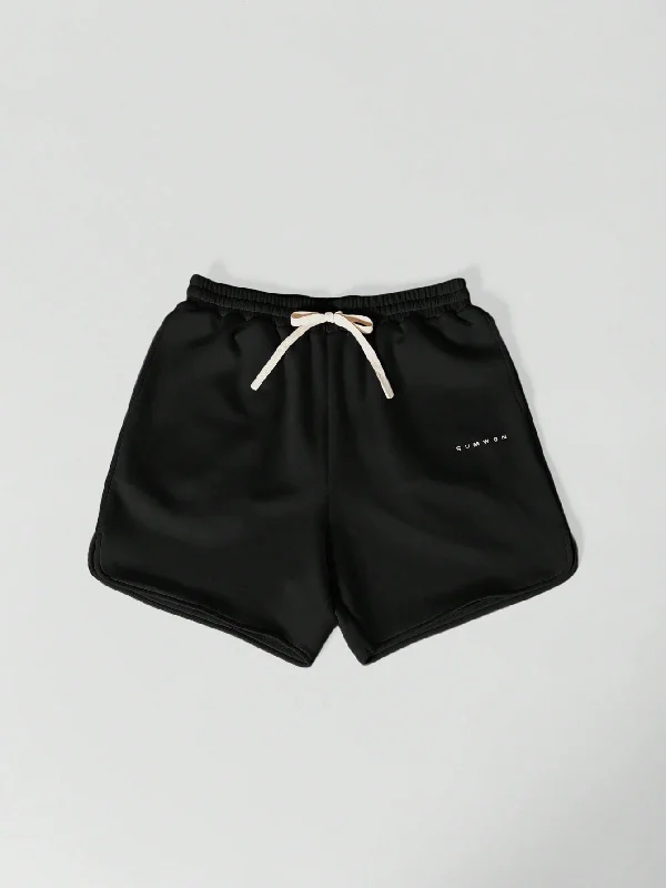 Curved Hem Mesh Short