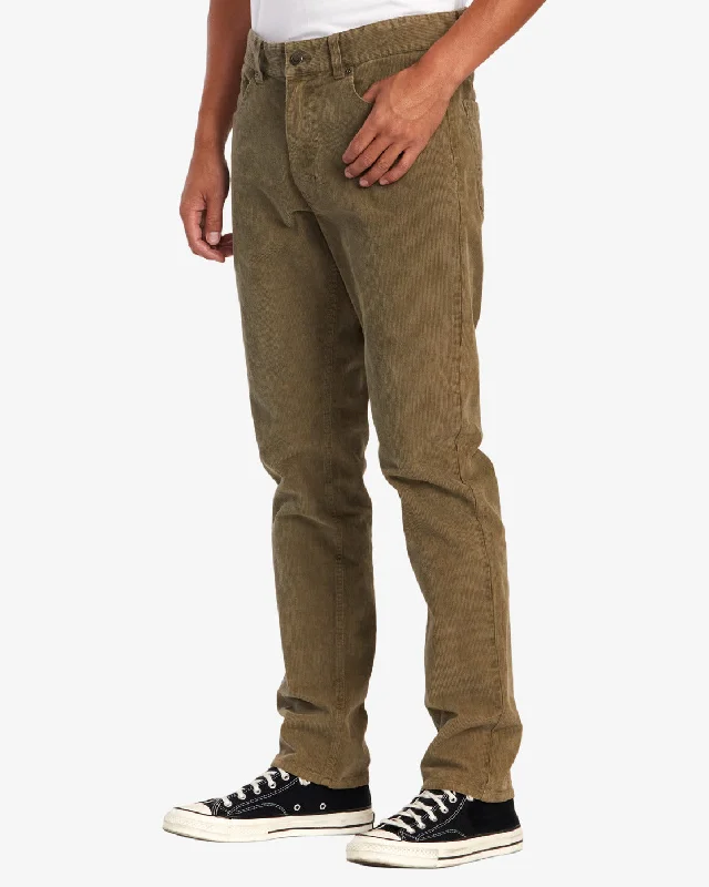 Daggers Pigment Corduroy Pants - Olive