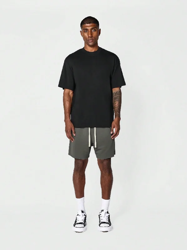 Drop Crotch Raw Edge Shorts