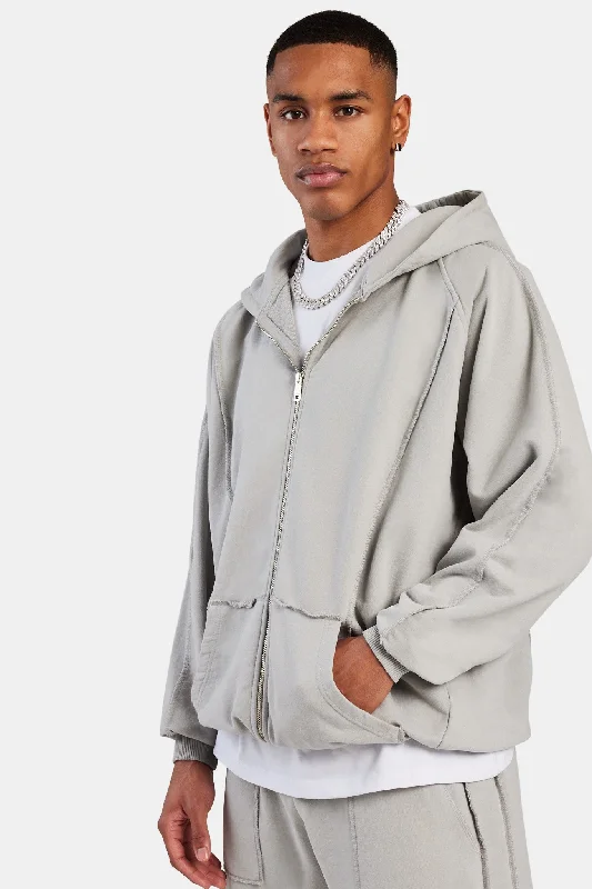 Exposed Seam Tracksuit - Ash Grey