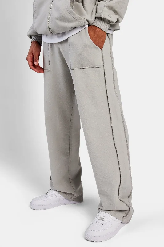 Exposed Seam Tracksuit - Ash Grey