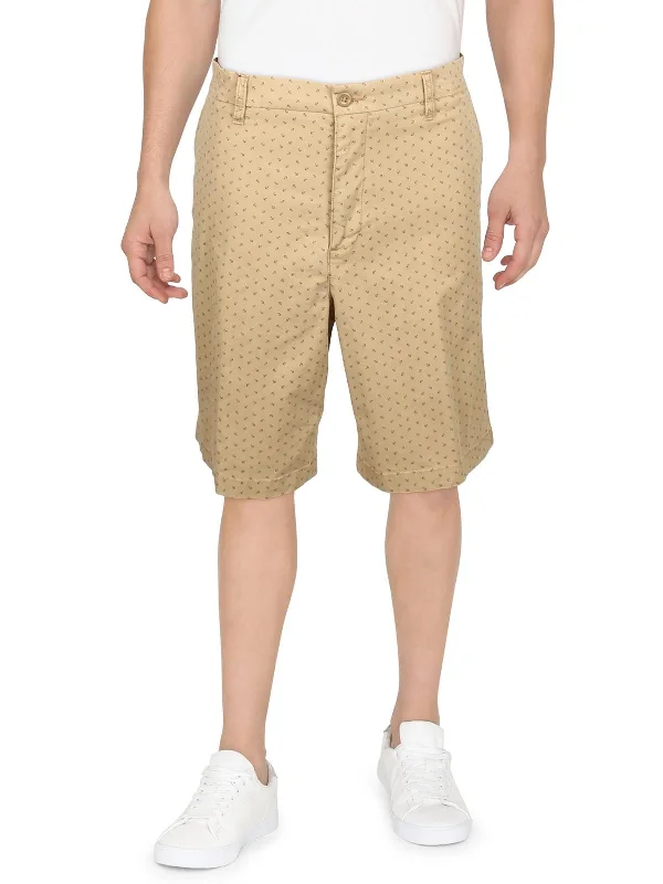 Mens Anchor Print Flexible Casual Shorts