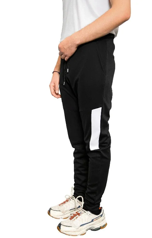 Men's Casual Jogging Bottoms Slim Fit Striped Side Pockets Drawstring (2079/2081)