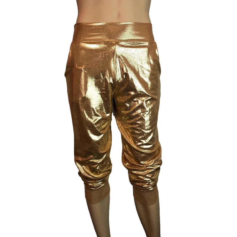 Men's Gold Mystique Metallic Jogger Pants w/ Pockets