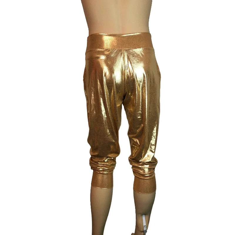 Men's Gold Mystique Metallic Jogger Pants w/ Pockets