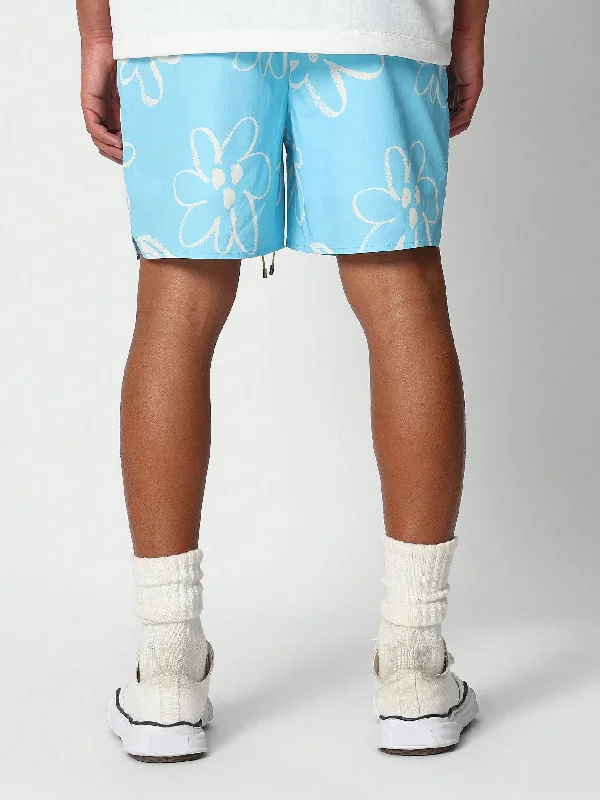 Nylon Swim Shorts With Graphic