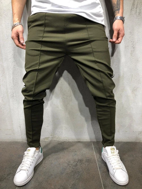 Sneakerjeans Khaki Side Striped Jogger Pant A297