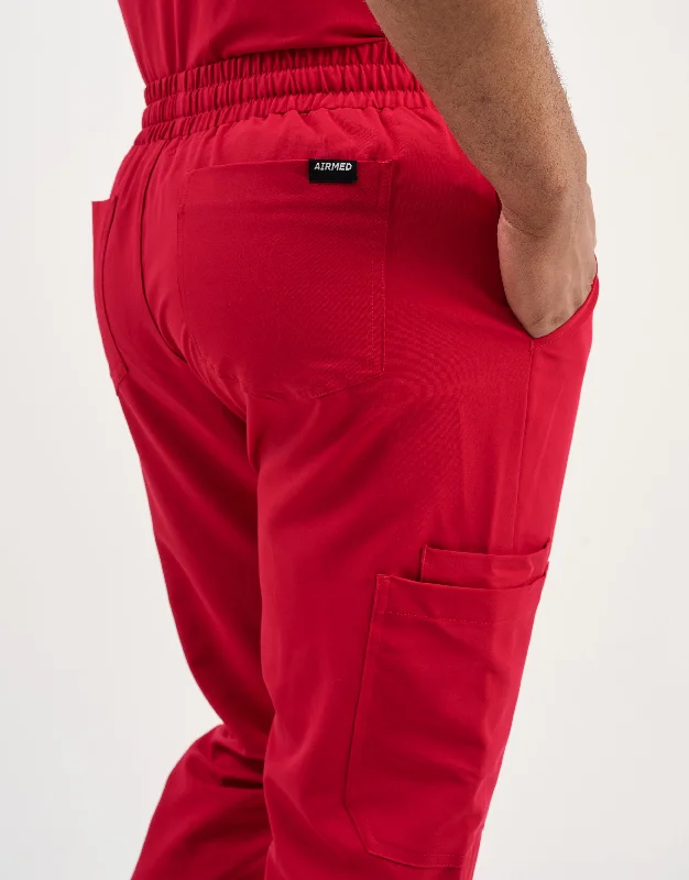 Aspire Jogger Scrub Pants - Cherry Red