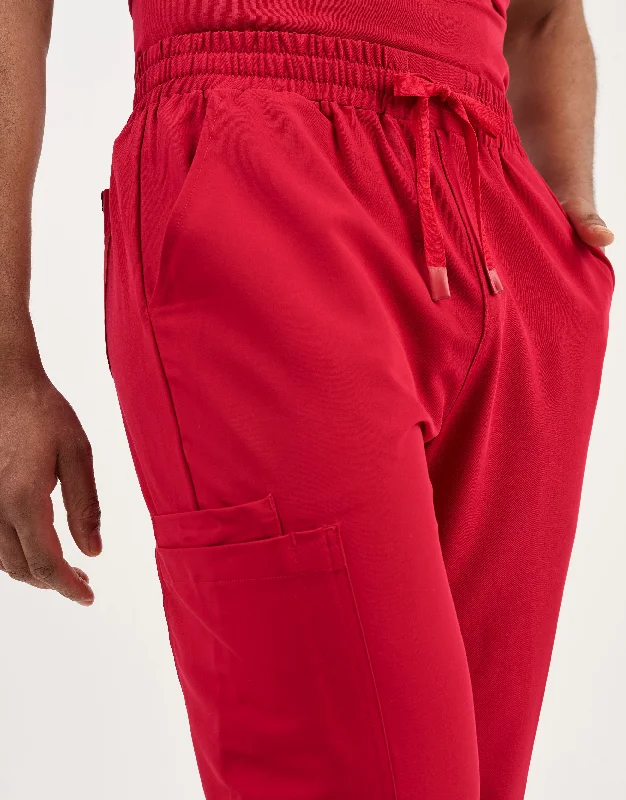 Aspire Jogger Scrub Pants - Cherry Red