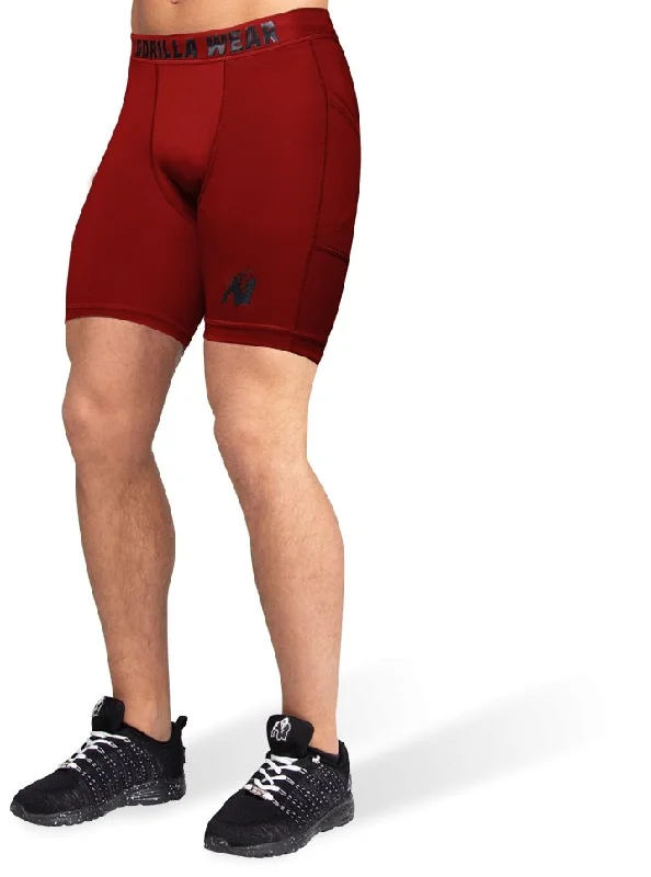 Gorilla Wear Smart Shorts - Burgundy Red