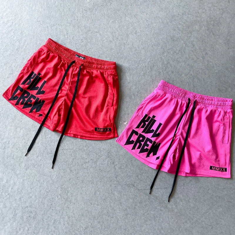 MUAY THAI SHORTS (MID THIGH CUT) v2 - RED