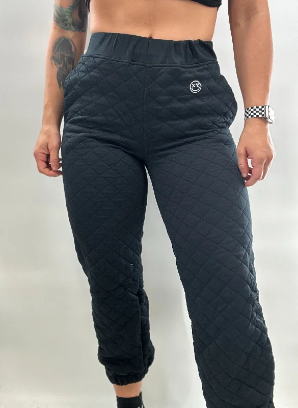 Salty Savage Unisex “Spliced Smile” Quilted Sweatpants/Joggers