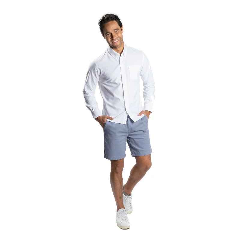 Stretch Chino Shorts - Slate Blue