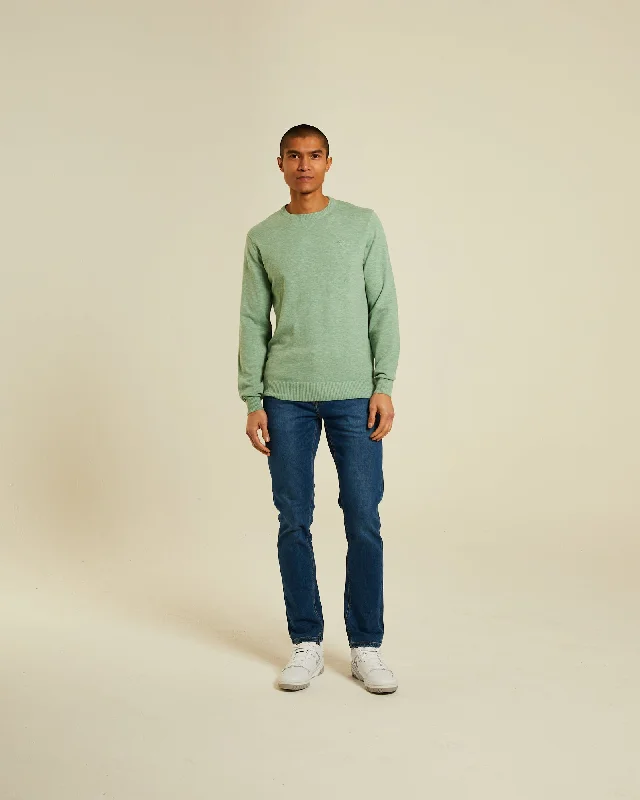 Dylan Round Neck Surf Green Marl