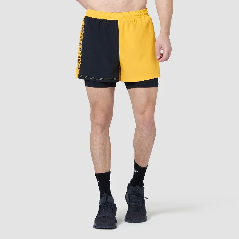 Core 5"" Split 2-In-1 Shorts - Spectra Yellow & Black