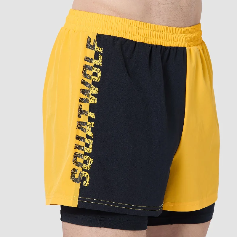 Core 5"" Split 2-In-1 Shorts - Spectra Yellow & Black