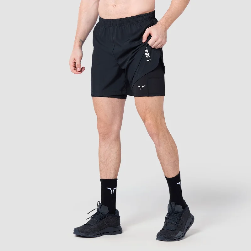 Core Base Layer Shorts 7"" - Black