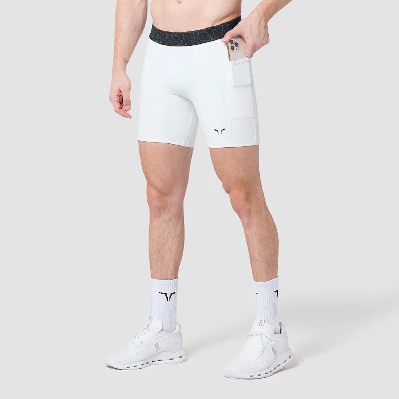 Core Base Layer Shorts 7"" - Pearl White